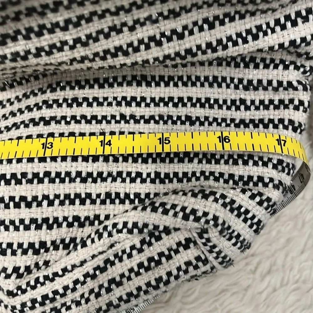 Unbranded black and white striped tote bag 18x24